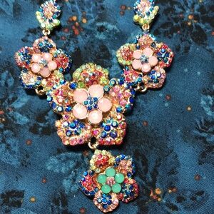 Beautiful floral necklace:  reserved for Donna